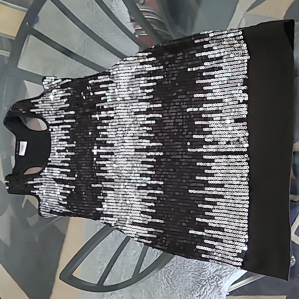 Black and Silver Sequin Dress ❤️ - Picture 8 of 8